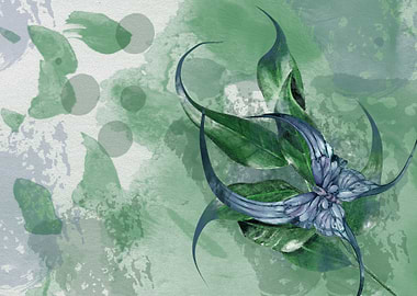 Abst Watercolor Flowers 27