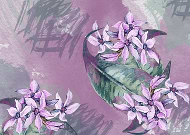Abst Watercolor Flowers 44