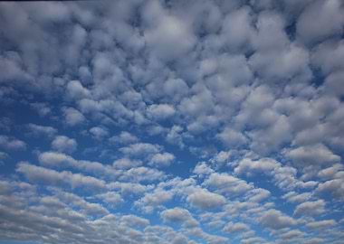 Sky with bubbles clouds