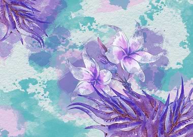 Abst Watercolor Flowers 40