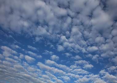 Sky with bubbles clouds