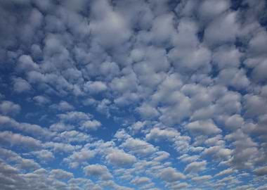 Sky with bubbles clouds