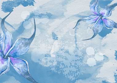 Abst Watercolor Flowers 33