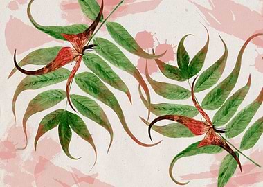 Abst Watercolor Flowers 11