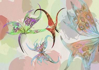 Abst Watercolor Flowers 10