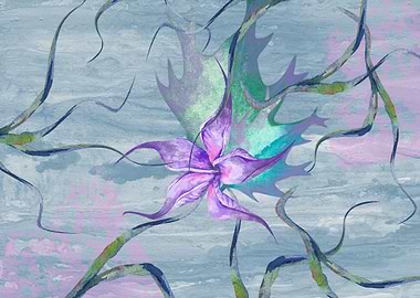 Abst Watercolor Flowers 38