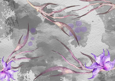 Abst Watercolor Flowers 30