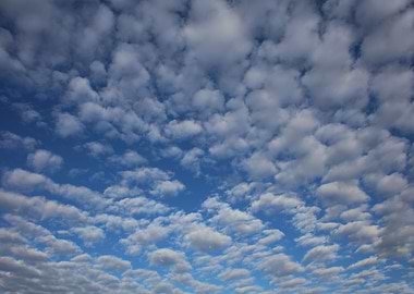 Sky with bubbles clouds