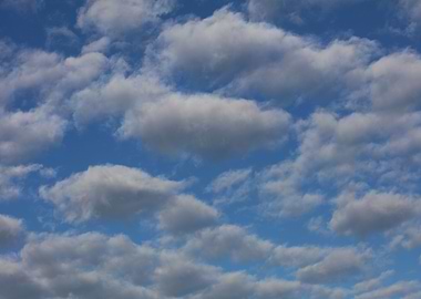 Sky with bubbles clouds