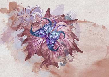 Abst Watercolor Flowers 20