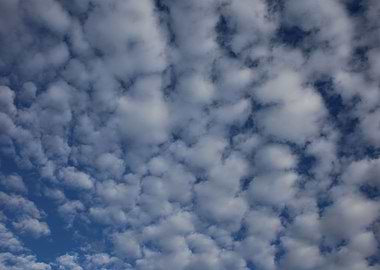 Sky with bubbles clouds