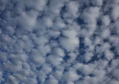 Sky with bubbles clouds