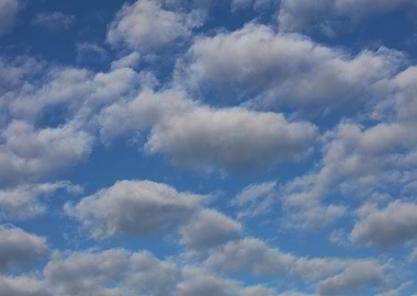 Sky with bubbles clouds