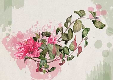 Abst Watercolor Flowers 06
