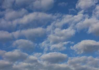 Sky with bubbles clouds