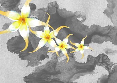 Abst Watercolor Flowers 35