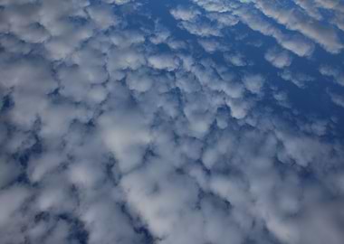Sky with bubbles clouds