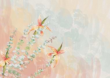 Abst Watercolor Flowers 04