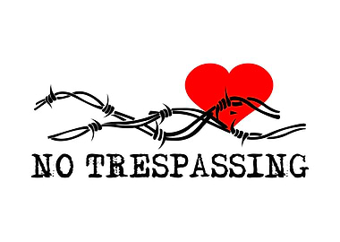 No Trespassing On White