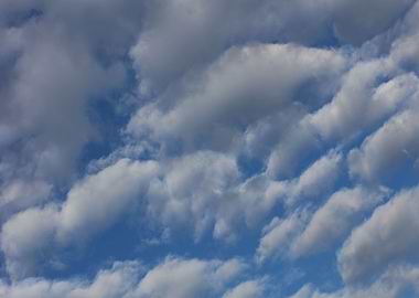 Sky with bubbles clouds
