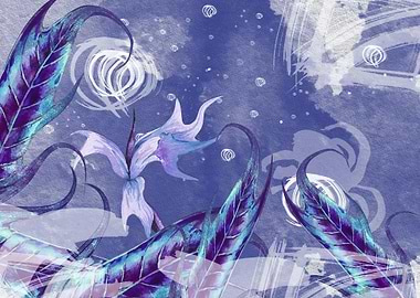 Abst Watercolor Flowers 47