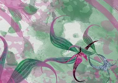 Abst Watercolor Flowers 26