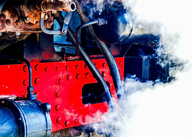 White Cloud Of Hot Steam