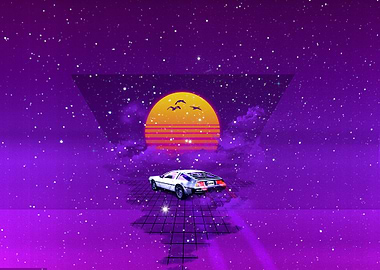Outrun Retrowave Sunset