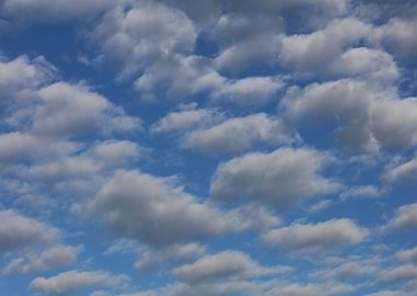 Sky with bubbles clouds