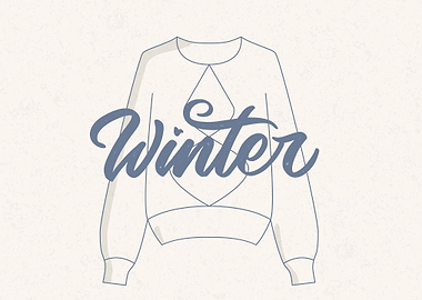 Winter sweater lineart