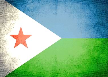 Djibouti vintage flag
