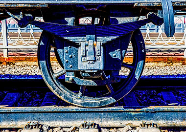 Black Wheel Of Old Train