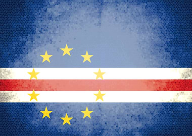 Cape Verde vintage flag