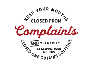 keep your mouths closed