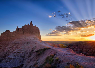 Sunset at the Badlands