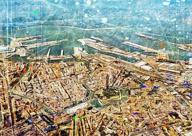 Livorno aerial panorama