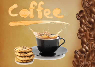Coffee Splash with Cookies