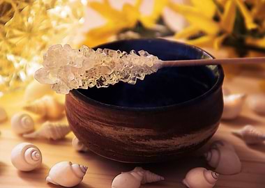 Tibetan bowl with crystal