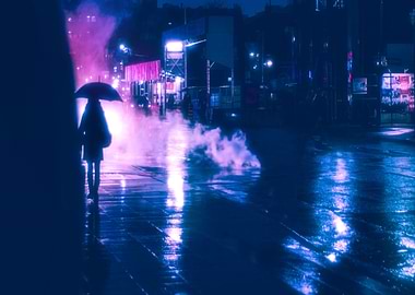 Cyberpunk city nights