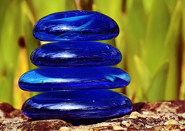 Blue crystal stacking