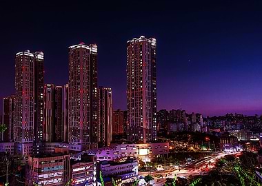 Seoul city at night