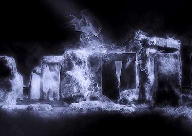 Stonehenge smoke black