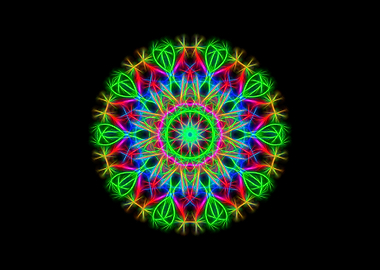 Mandala glowing circle 1