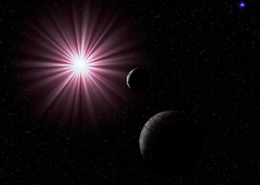Supernova with 2 planets