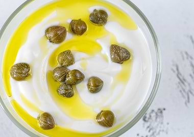 Yogurt caper dip
