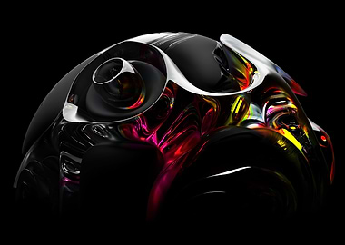 3d abstract art ball