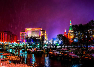 Moscow Manege Square Snow