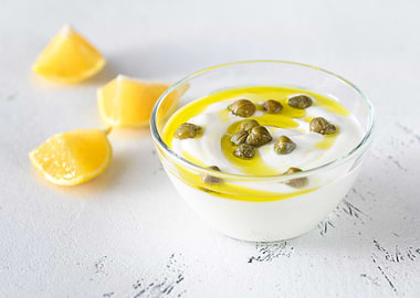 Creamy greek yogurt lemon