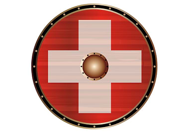 Swiss Flag Viking Shield