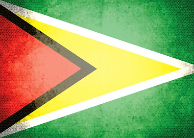 Guyana vintage flag